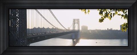 Framed George Washington Bridge in black and white, New York City Print