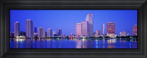 Framed Dusk, Miami Florida, USA Print