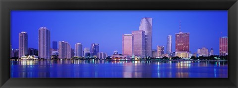 Framed Dusk, Miami Florida, USA Print