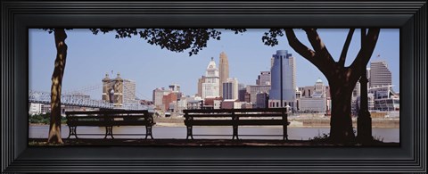 Framed View of Cincinnati OH Print