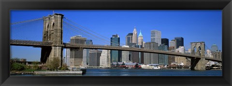 Framed USA, New York, Brooklyn Bridge Print