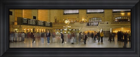 Framed Group of people walking in a station, Grand Central Station, Manhattan, New York City, New York State, USA Print