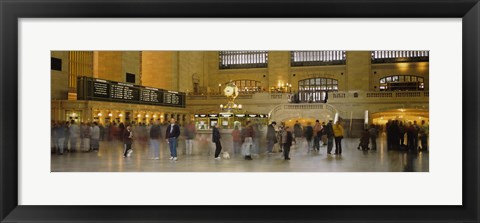 Framed Group of people walking in a station, Grand Central Station, Manhattan, New York City, New York State, USA Print