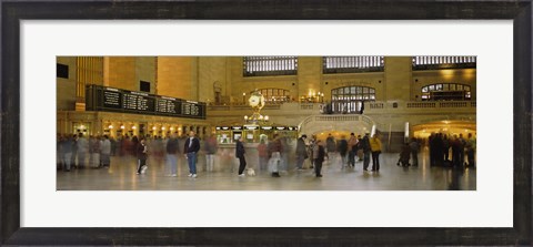 Framed Group of people walking in a station, Grand Central Station, Manhattan, New York City, New York State, USA Print