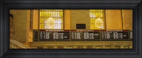 Framed Arrival departure board in a station, Grand Central Station, Manhattan, New York City, New York State, USA Print