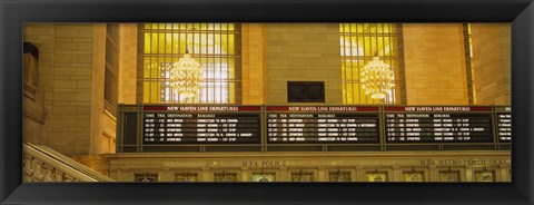 Framed Arrival departure board in a station, Grand Central Station, Manhattan, New York City, New York State, USA Print