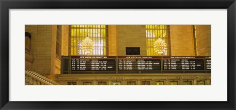 Framed Arrival departure board in a station, Grand Central Station, Manhattan, New York City, New York State, USA Print