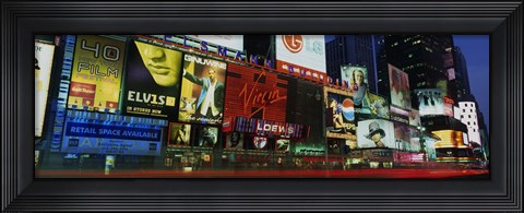 Framed Billboards On Buildings In A City, Times Square, NYC, New York City, New York State, USA Print