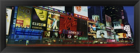 Framed Billboards On Buildings In A City, Times Square, NYC, New York City, New York State, USA Print