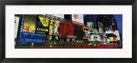 Framed Billboards On Buildings In A City, Times Square, NYC, New York City, New York State, USA Print