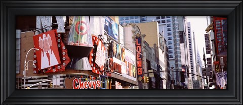 Framed Signs in Times Square, NYC Print