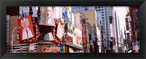 Framed Signs in Times Square, NYC Print