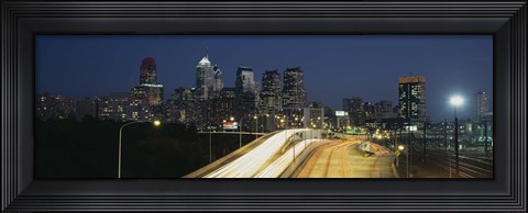 Framed Traffic moving on a road, Philadelphia, Pennsylvania, USA Print