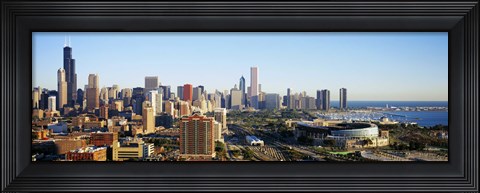 Framed Colorful View of Chicago from the Sky Print