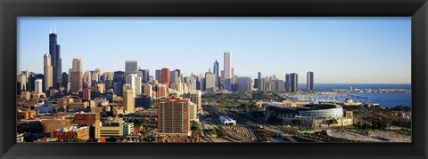 Framed Colorful View of Chicago from the Sky Print