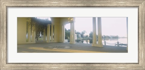 Framed Building on the waterfront, Lake Merritt, Oakland, California, USA Print