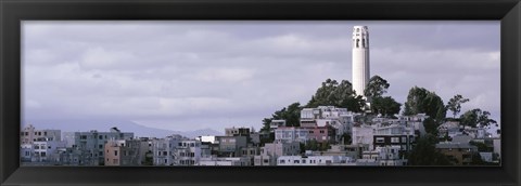 Framed Coit Tower On Telegraph Hill, San Francisco, California, USA Print