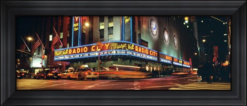 Framed Manhattan, Radio City Music Hall, NYC, New York City, New York State, USA Print