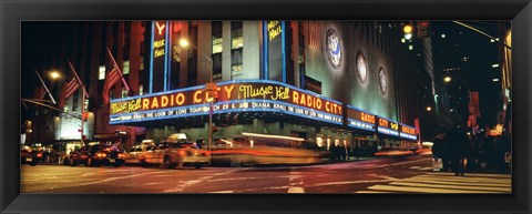 Framed Manhattan, Radio City Music Hall, NYC, New York City, New York State, USA Print