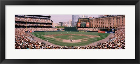 Framed High angle view of a baseball field, Baltimore, Maryland Print