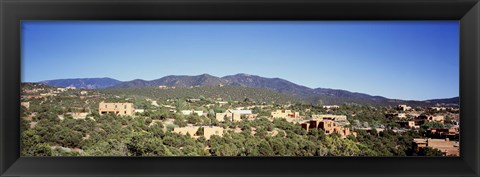Framed High angle view of a city, Santa Fe, New Mexico, USA Print