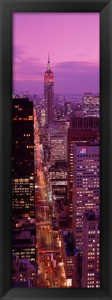 Framed High angle view of a city, Fifth Avenue, Midtown Manhattan, New York City, New York State, USA Print