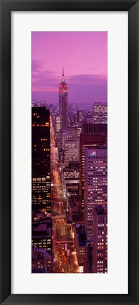 Framed High angle view of a city, Fifth Avenue, Midtown Manhattan, New York City, New York State, USA Print