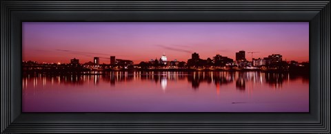 Framed USA, Pennsylvania, Harrisburg at Dusk Print