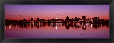 Framed USA, Pennsylvania, Harrisburg at Dusk Print