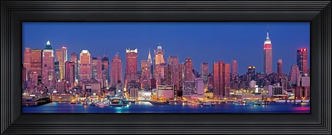 Framed New York City West Side Skyscrapers during dusk Print