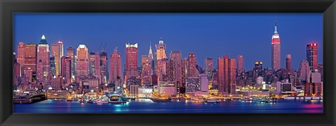 Framed New York City West Side Skyscrapers during dusk Print