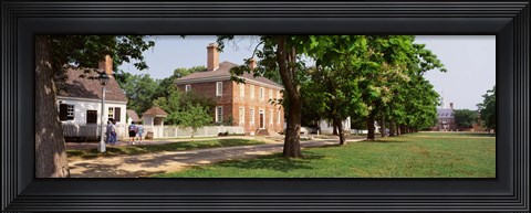 Framed People Standing On The Street, Williamsburg, Virginia, USA Print