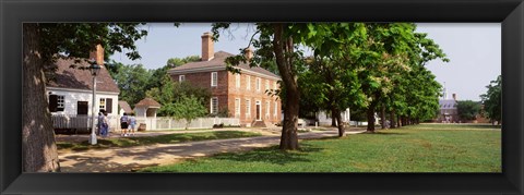 Framed People Standing On The Street, Williamsburg, Virginia, USA Print