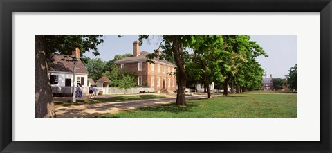 Framed People Standing On The Street, Williamsburg, Virginia, USA Print