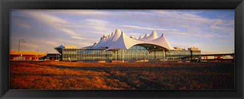 Framed Clouded sky over an airport, Denver International Airport, Denver, Colorado, USA Print