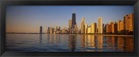 Framed Buildings on the waterfront, Chicago, Illinois, USA Print