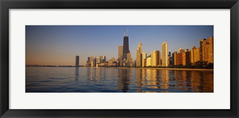 Framed Buildings on the waterfront, Chicago, Illinois, USA Print