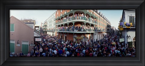 Framed People celebrating Mardi Gras festival, New Orleans, Louisiana, USA Print