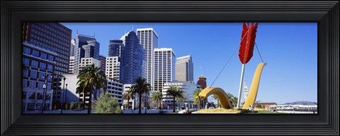 Framed USA, California, San Francisco, Claes Oldenburg sculpture Print
