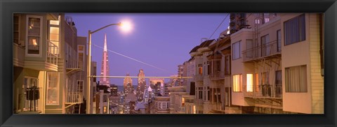 Framed City At Night, San Francisco, California, USA Print