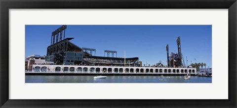 Framed USA, California, San Francisco, SBC Ballpark, Stadium near the water Print