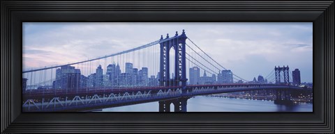 Framed Skyscrapers In A City, Manhattan Bridge, NYC, New York City, New York State, USA Print