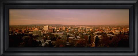 Framed USA, Washington, Spokane, Cliff Park, High angle view of buildings in a city Print