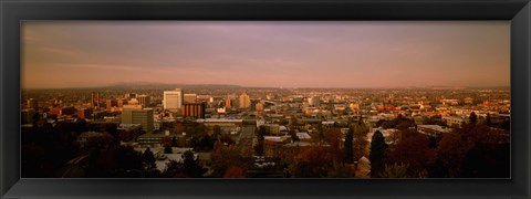 Framed USA, Washington, Spokane, Cliff Park, High angle view of buildings in a city Print