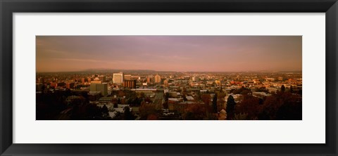 Framed USA, Washington, Spokane, Cliff Park, High angle view of buildings in a city Print