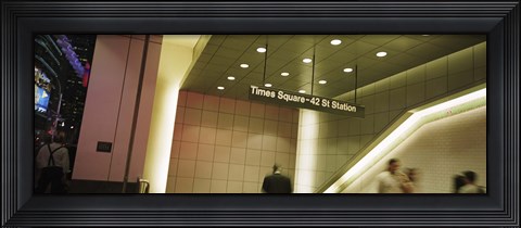 Framed USA, New York State, New York City, Times Square, Low angle view of a subway station Print