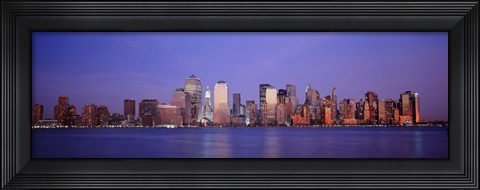 Framed Skyscrapers in a city, Manhattan, New York Print