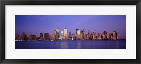 Framed Skyscrapers in a city, Manhattan, New York Print