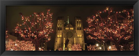 Framed Facade Of A Church, Grace Cathedral, San Francisco, California, USA Print