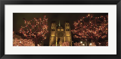 Framed Facade Of A Church, Grace Cathedral, San Francisco, California, USA Print